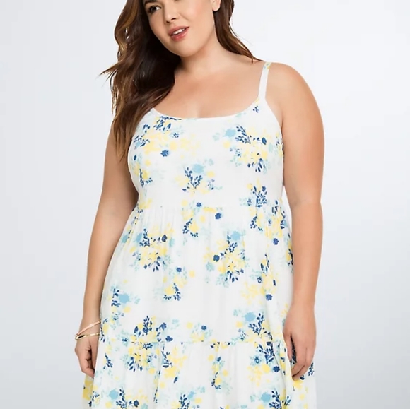 EUC Torrid Floral Gauze Cami Summer Dress - Picture 3 of 7